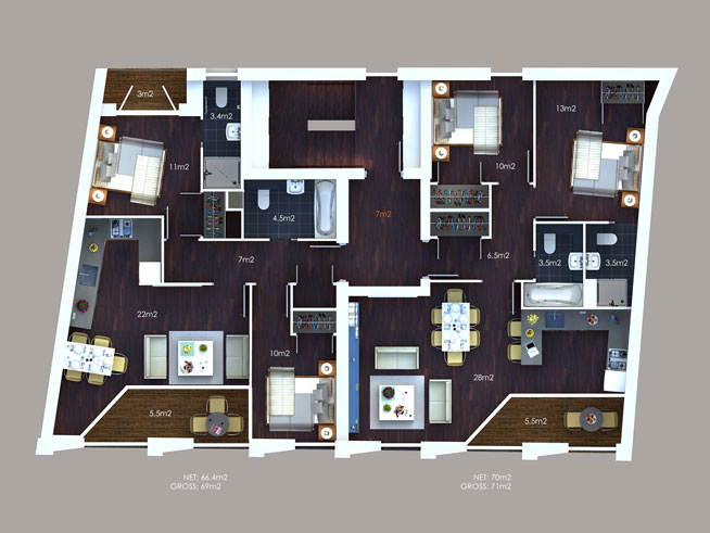 First And Second Floor plan