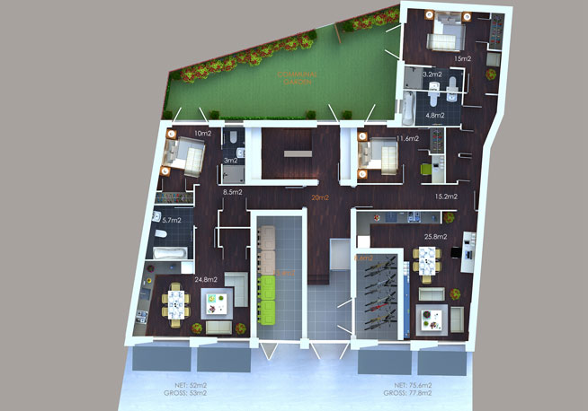 Great Suffolk Street project Ground Floor visualisation