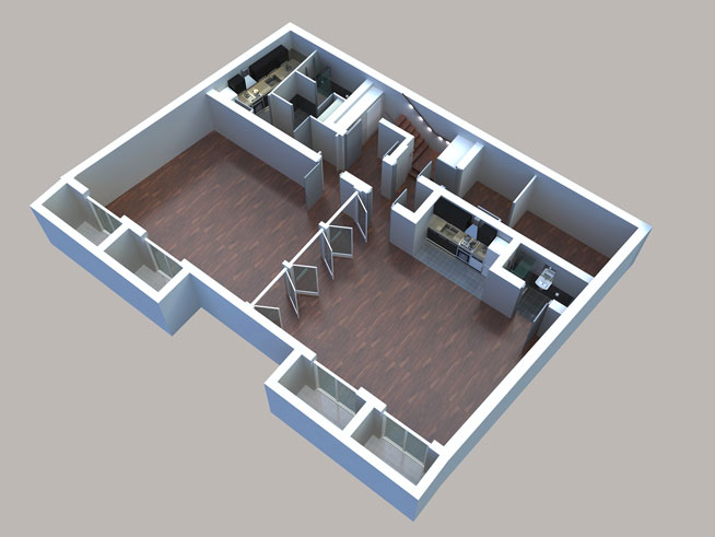Great Suffolk Street project Lower Ground Floor visualisation